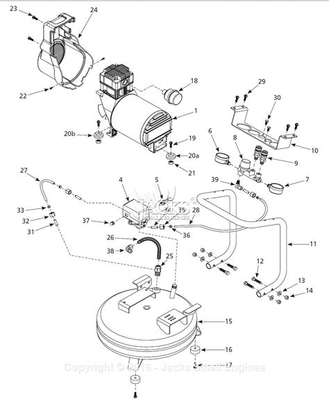 central pneumatic  gallon air compressor parts diagram diagram niche ideas