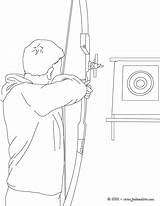 Archery Colorear Tir Tiro Arco Hellokids Jeux Olympiques Coloringbay sketch template