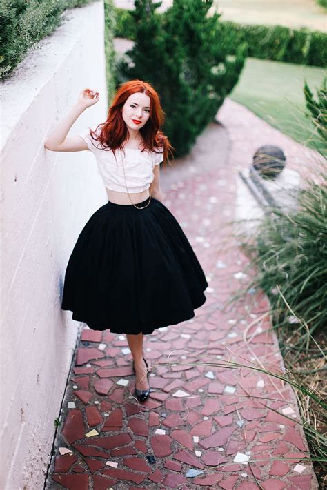 fifties looking full skirt with a 90`s hip hop cropped