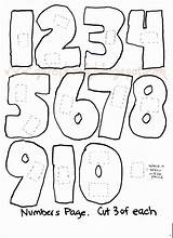 Number Numbers Coloring Pages Book Templates Quiet Template Printable Bubble Counting Color Kids Colouring Patterns Print Sheet Cut Felt Make sketch template