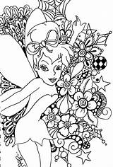 Coloring Pages Tinkerbell Disney Printable Tinker Bell Girls Color Print Fairies Sheets Colorear Colouring Fairy Christmas Adult Adults Tink Kids sketch template