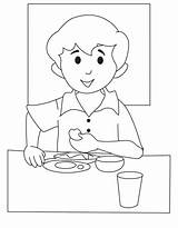 Coloring Breakfast Pages Preschooler sketch template