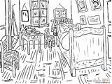 Vincent Arles Colorear Cuarto Colorare Disegni Dormitorio Dibujos Obras Supercoloring Vicent Kolorowanka Malvorlagen Sypialnia Irises Seniors Schlafzimmer Sunflowers Kolorowanki Pintor sketch template