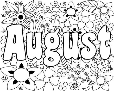 coloring pages  august coloring pages