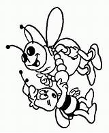 Bee Maya Coloring Pages Coloringpages1001 sketch template