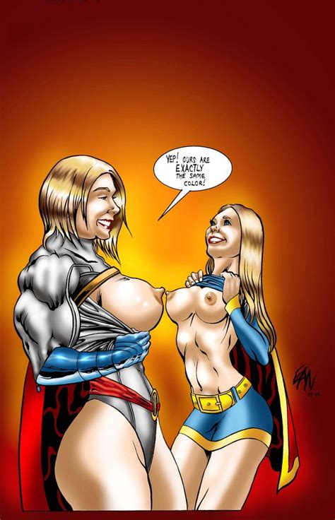 supergirl and power girl compare breasts kryptonian lesbians luscious