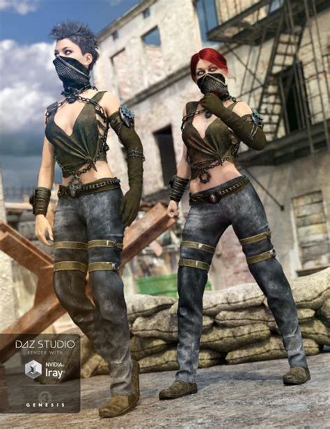 eternal desert warrior outfit for genesis 3 female s 3d models for