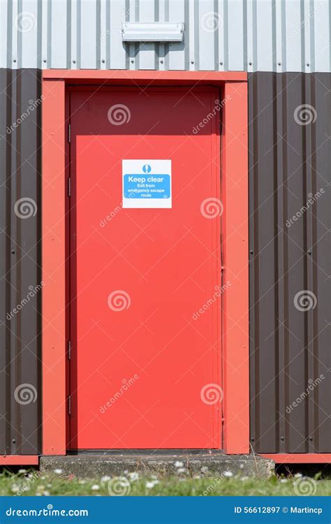 fire escape door stock image image  employees side