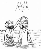 Baptism Coloring Pages Printables Jesus Printable Getcolorings Color sketch template