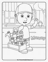 Manny Playhouse Disegni Colorare Handy Jake Neverland Obra Ausmalbilder Manitas Meister Mannys Werkzeugkiste Loudlyeccentric Bambini sketch template