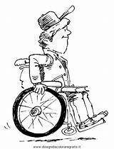Handicap Persone Behinderte Disabili Disegno sketch template