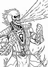 Mortal Kombat Colorear Scorpion Wonder sketch template