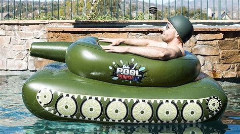 inflatable tank pool toy    presence felt   functional water cannon shouts