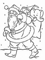 Coloringpage Kleurplaten Kerstman Claus sketch template