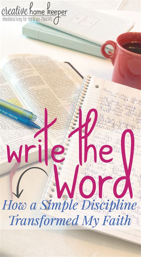 writing the word how a simple discipline transformed my