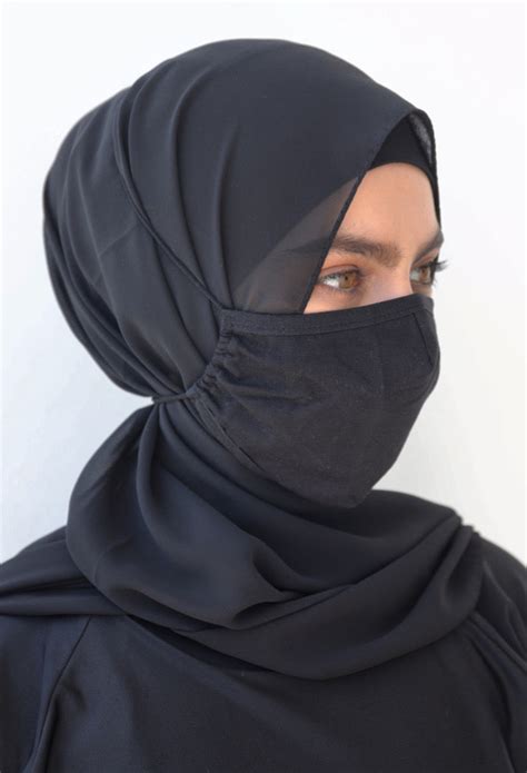 Hijab Friendly Face Mask Black – Boutique Nour Al Houda