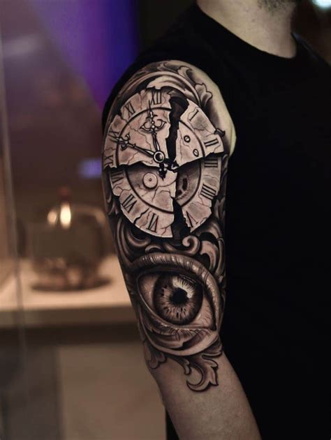 top  clock sleeve tattoo designs latest vovaeduvn