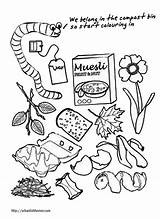 Compost Coloring Kids Bin Colouring Pages Worksheets Composting Worksheet Worm Sustainability Drawing Sustainable Living Printable Grade Science Kindergarten Choose Board sketch template