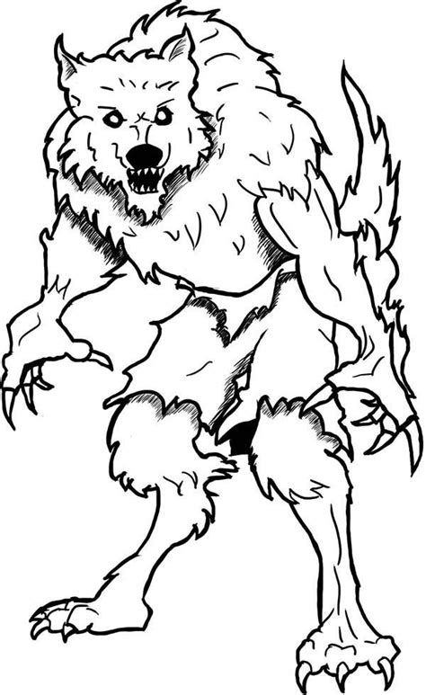 halloween werewolf coloring pages
