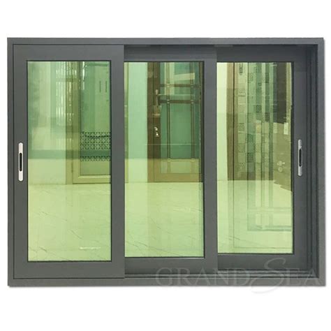aluminum large  lite slider window design  reflective glass window design slider window