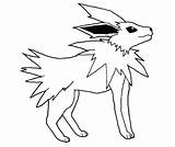 Coloring Flareon Pages Pokemon Jolteon Para Getcolorings Colorea sketch template