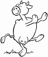 Koe Kleurplaat Koeien Vaca Kuh Kleurplaten Ausmalbilder Vache Sapi Mewarnai Colorir Dansende Cows Coloriages Cattle Bergerak Instrumenten Landbouwhuisdieren Animaatjes Mucca sketch template