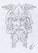 Greenman Pyrography Cgarena Norway Isis Sousa Folklore Loving Mystical Greenmen Woodburning Pintify sketch template