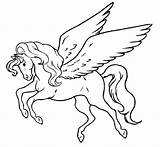 Licorne Coloriage Imprimer Volante Unicorn Flying Vole Pegasus Ausdrucken Ausmalbild Einhorn Ancenscp Einzigartig Unicorns Winged sketch template