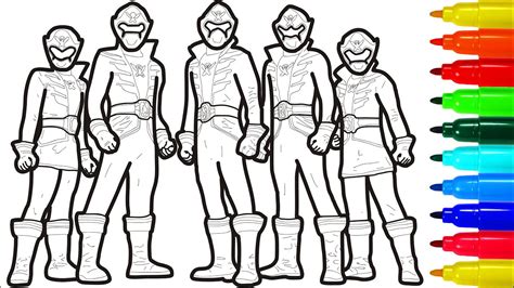 power rangers super megaforce coloring pages youtube
