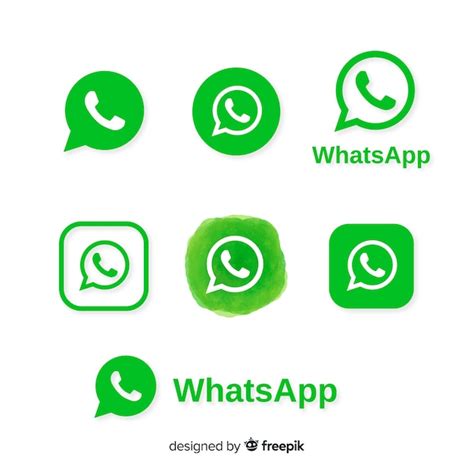 coleccion de iconos de whatsapp vector premium