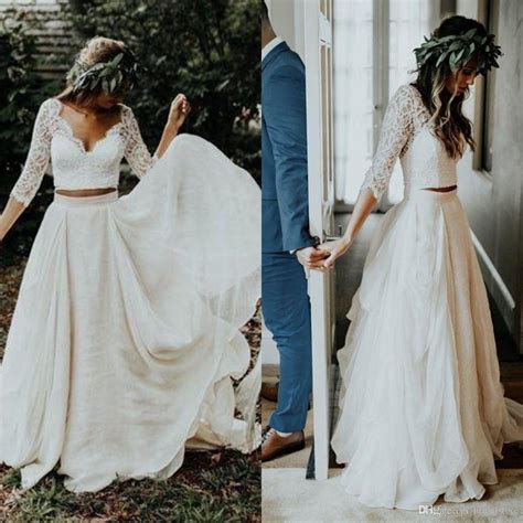 discount elegant rustic western country two piece wedding