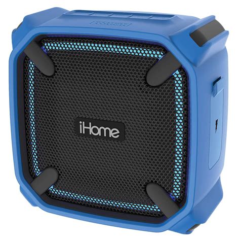 ihome ibt weather tough portable rechargeable bluetooth speaker  speakerphone  led