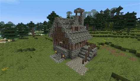 small medieval house minecraft project