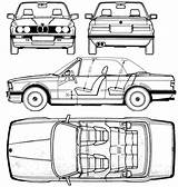 Bmw E30 Blueprints Series 1988 Cabriolet Car Sketch Tattoo Getting E21 sketch template