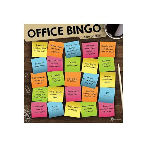 office bingo wall calendar walmartcom walmartcom