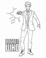 Doctor Who Pages Coloring Kids sketch template