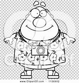 Tourist Man Outlined Coloring Clipart Cartoon Vector Thoman Cory sketch template