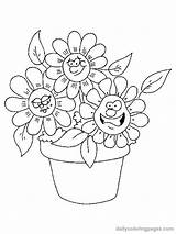 Flower Coloring Pages Cute Sheets Flowers Spring Floral Printable Kids Choose Top Board sketch template