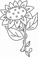 Bunga Matahari Mewarnai Sonnenblume Girassol Flower Pintarmewarnai Letzte Malvorlagen sketch template