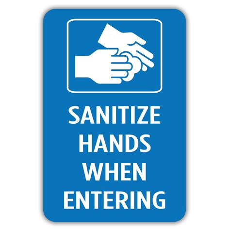 sanitize hands  entering american sign company