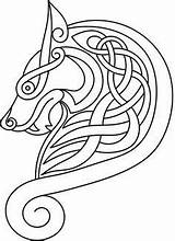 Celtic Fenrir sketch template