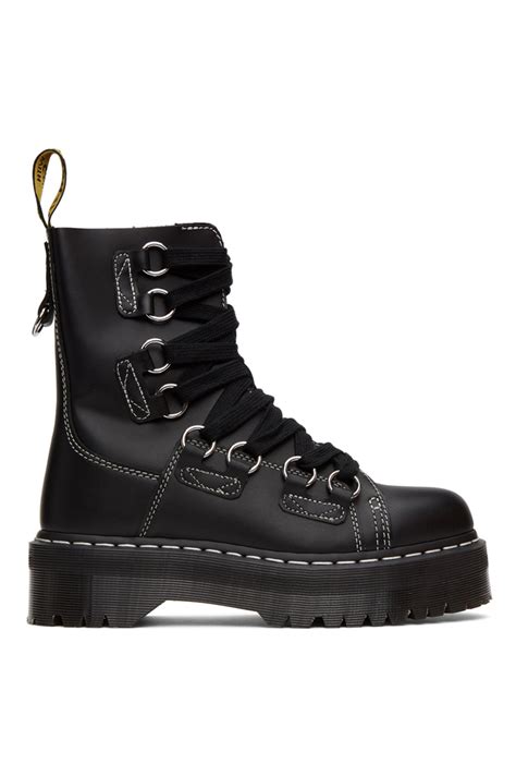 dr martens black jadon xl quad retro boots ssense boots martens combat boots