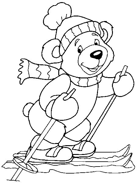 bear printable coloring pages animal coloring pages christmas
