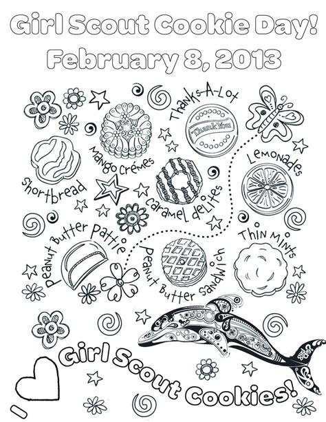 ideas  girls scout cookie coloring pages home