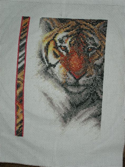 tiger cross stitch  missdusk  deviantart
