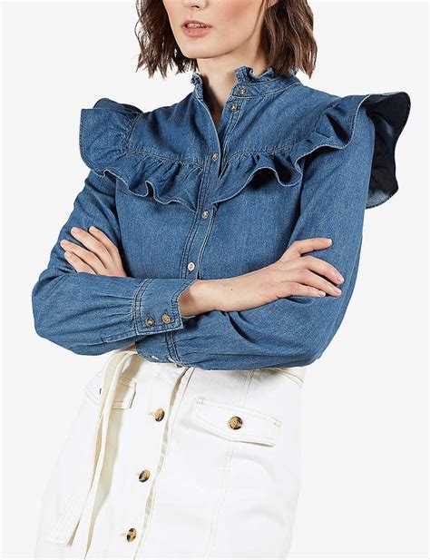denim blouses youll   wear  repeat  fashion life