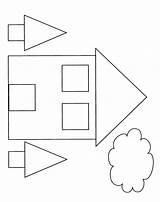 House Clipart Shape Shapes Cliparts Library Diagram sketch template