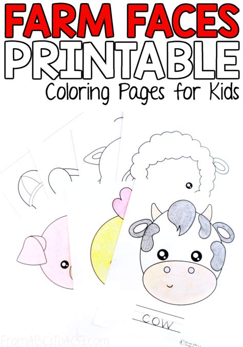 drawing illustration farm animals coloring pages  kids digital