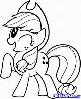 Pony Applejack Hitam Putih Ponys Dischord Dragoart sketch template