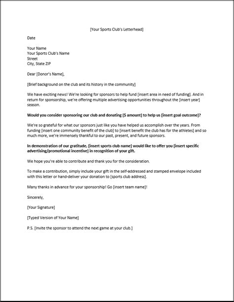 sponsorship letters write great proposals   templates
